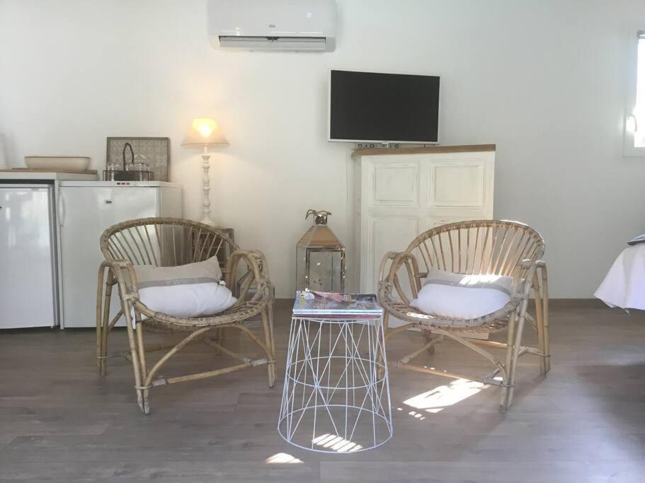 Studio De Charme Avec Piscine Fontaine-de-Vaucluse Eksteriør bilde